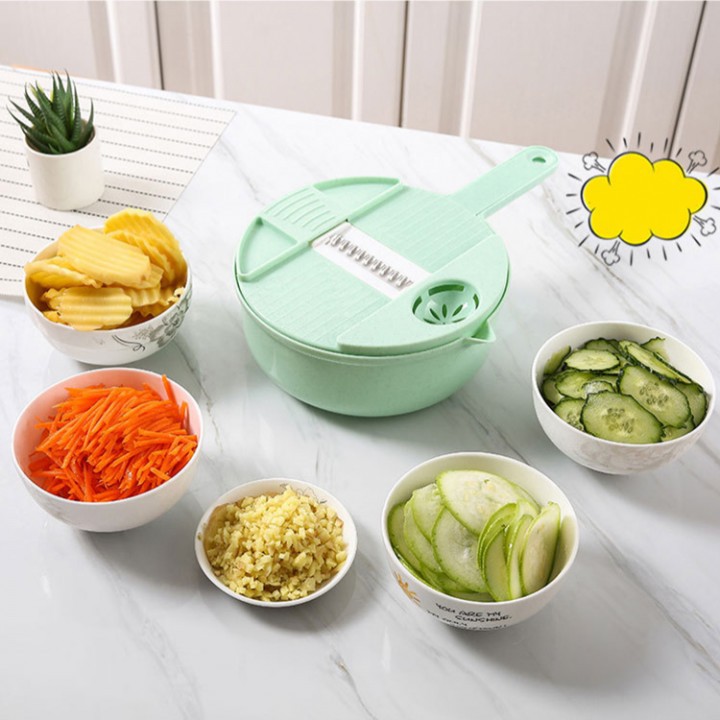 Set Alat Parutan  sayur Pemotong Sayuran dan Buah Multifungsi 12in1 Alat Pemotong Buah irisan buah