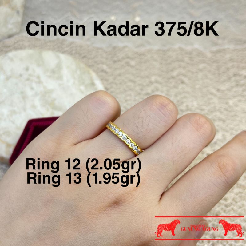EMAS / Cincin Emas/ Cincin Full Listring Emas/ Emas Asli/ Seserahan Mahar Emas/ Kado Pacar/ Hadiah A