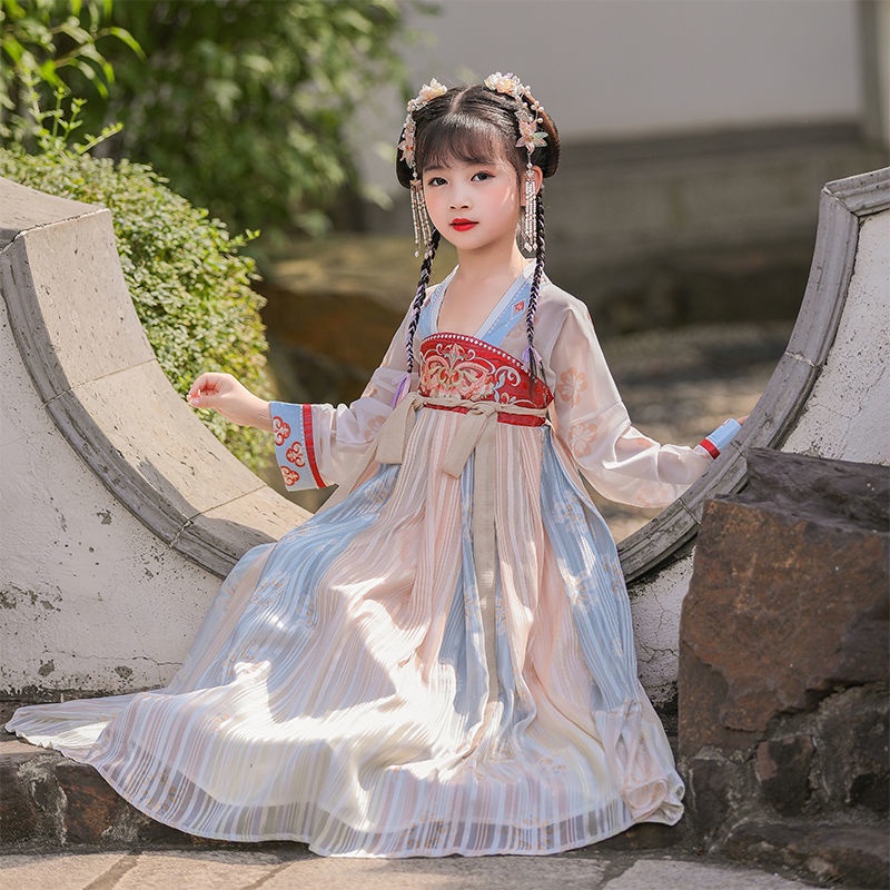 Children's Hanfu girls' winter super fairy fairy gradient Ru skirt Chinese style girls' dress childr