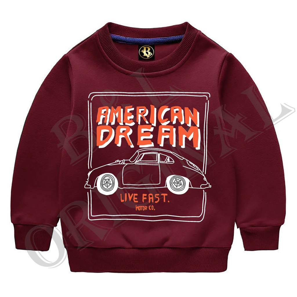 BS//COD//BAJU ANAK AMERICAN DREAM//ATASAN KAOS TANGAN PANJANG//REAL PICTURE GQ