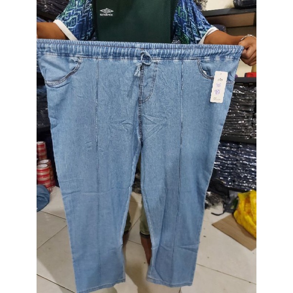 Celana Panjang Jeans Angela Wanita Jumbo // Celana Jeans wanita BG tulang Muat BB 100kg