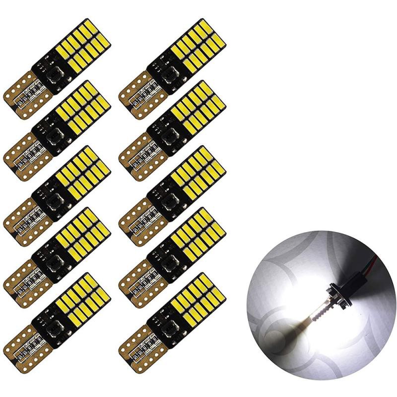 1pc Lampu Led T10 4014 24smd W5W Canbus Untuk Plat Nomor Mobil