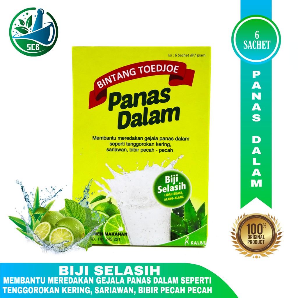 Bintang Toedjoe Panas Dalam Biji Selasih - (1 Box Isi 6 Sachet)