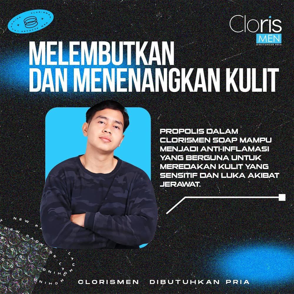 Clorismen Soap - Sabun Muka Pria Untuk Kulit Cerah Anti Kusam &amp; Jerawat