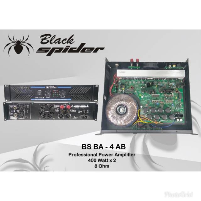 POWER AUDIO BLACK SPIDER BA 4 AB PROFESIONAL SOUND SYSTEM