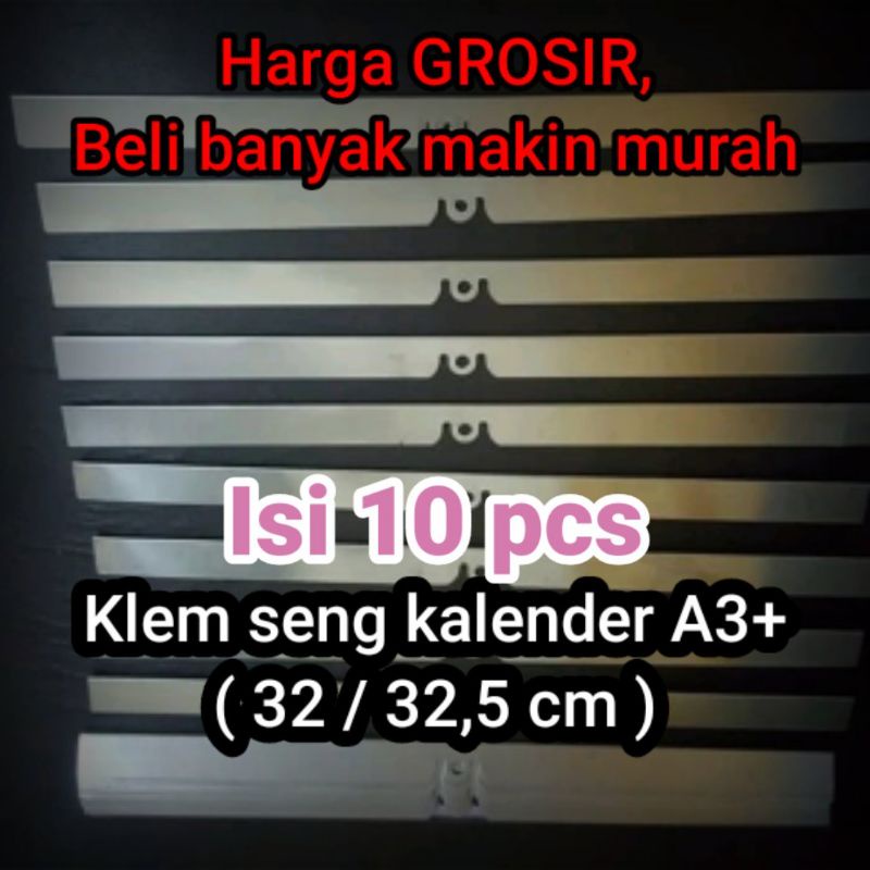 

Klem kalender 10 pcs ukuran 32cm dan 32,5cm, Klep kalender, Seng kalender, Kalender 2025, Kalender custom, Kalender satuan