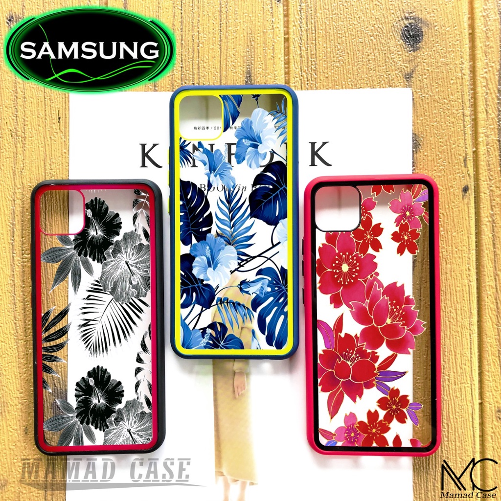 Case Motif Bunga Transparant SAMSUNG A01 A11 M11 A21S A31 A51 J2 Prime