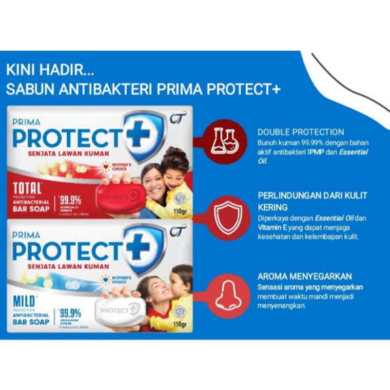 Prima Protect+ Bar Soap Antibacterial
