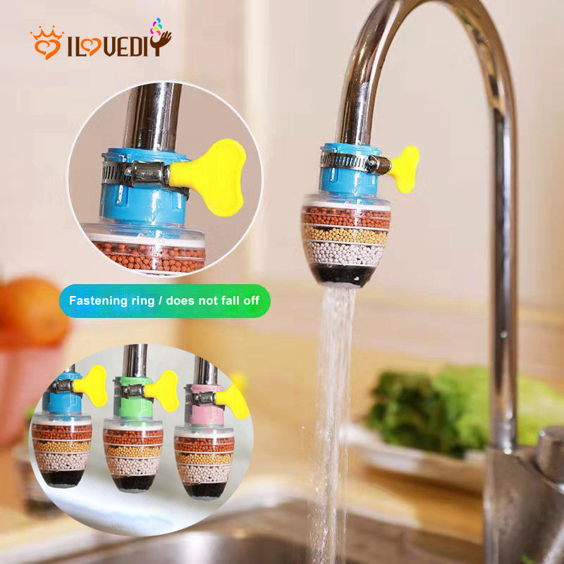 Filter Keran Universal Enam Lapis Anti Percikan Hemat Air Untuk Dapur / Kamar Mandi