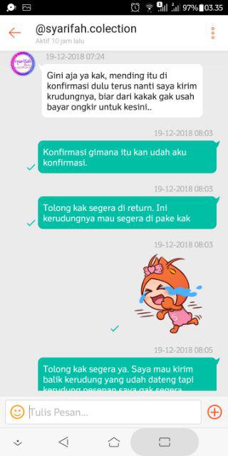 KHIMAR PET  KOMBI 2 TONE YARA INSTAN KOMBINASI  RUFFLE 