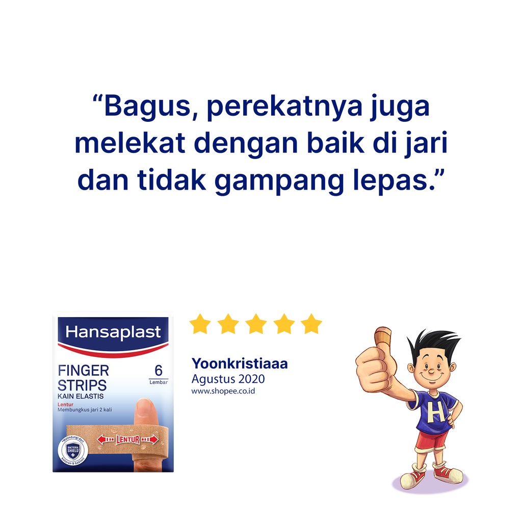 Hansaplast Finger Strips 6's - Best Value - Plester Pelindung Jari