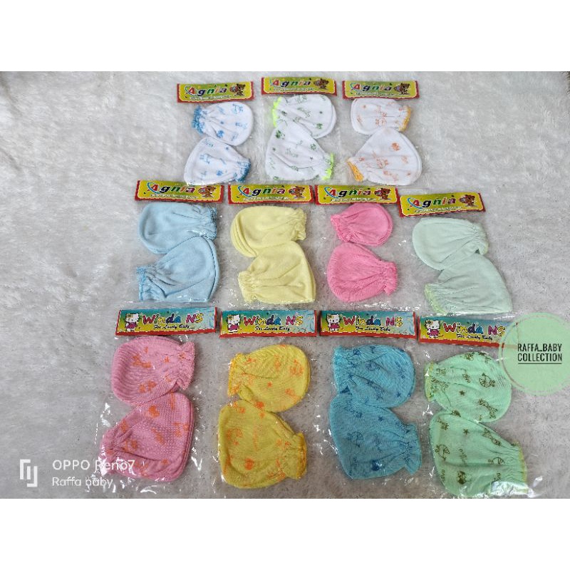 1set sarung tangan &amp; sarung kaki bayi agnia