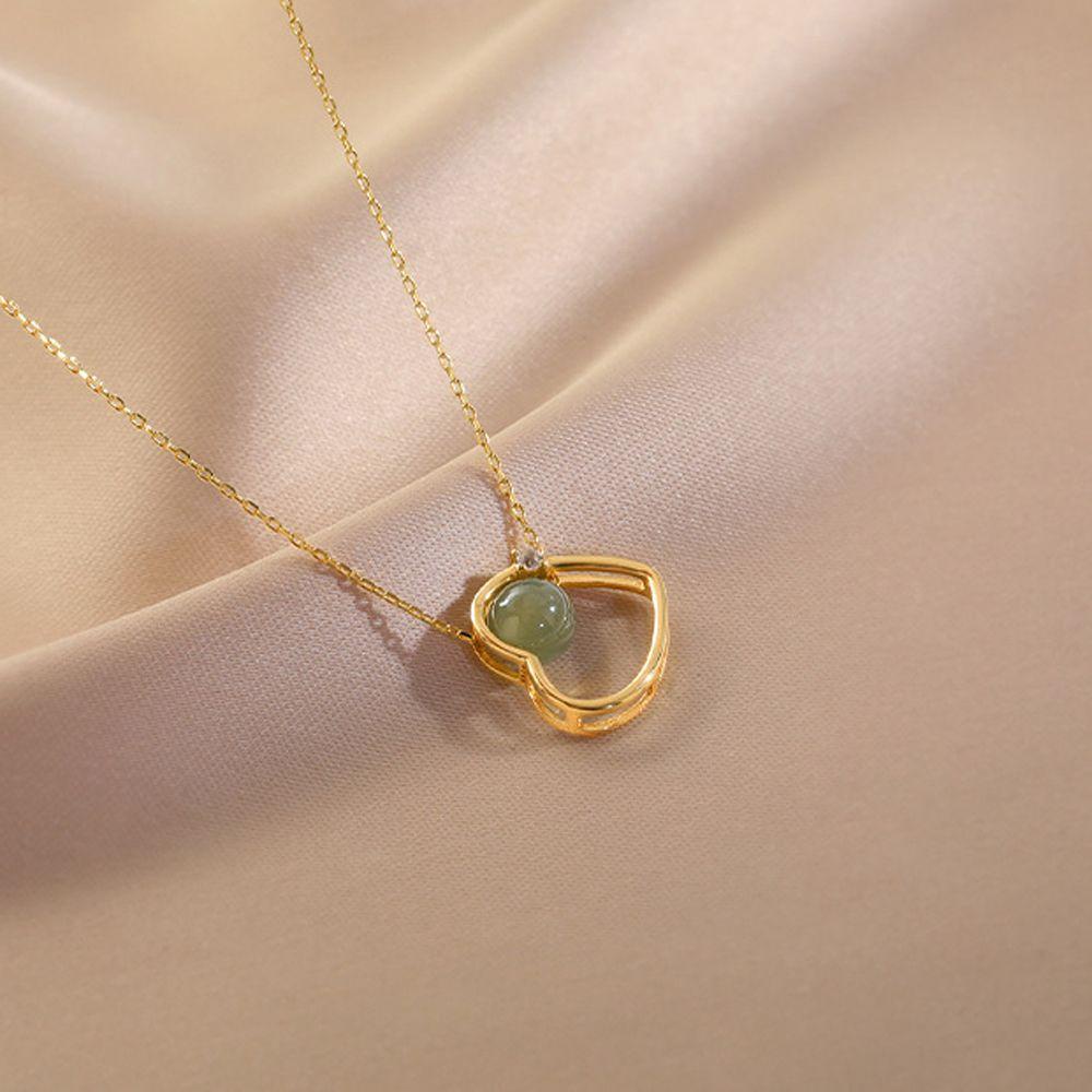 Mxbeauty Kalung Perempuan Hadiah Vintage Hati Mewah Manis Temperamen Rantai Klavikula