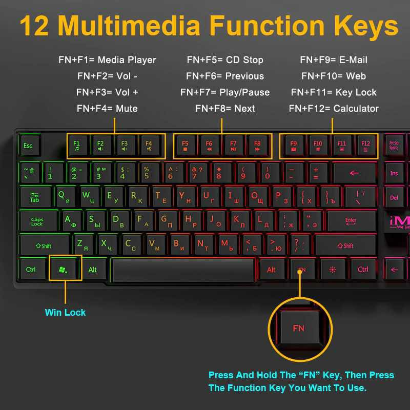 iMice Gaming Keyboard RGB Backlit Gaming Murah Terbaik