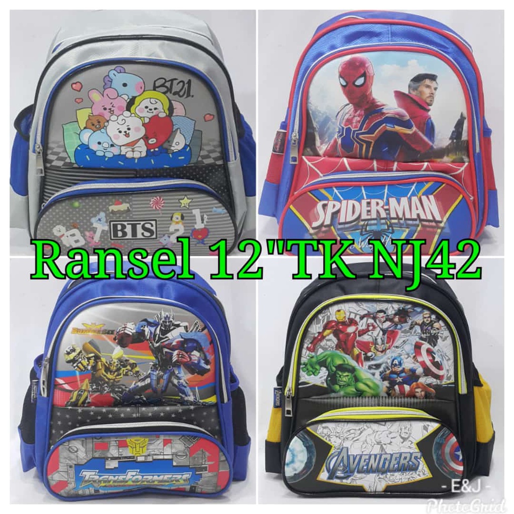 JOYELSY-RANSEL ANAK SEKOLAH TK/SD NJ42 BTS21/FROZEN/UNICORN/SPIDER/CAR