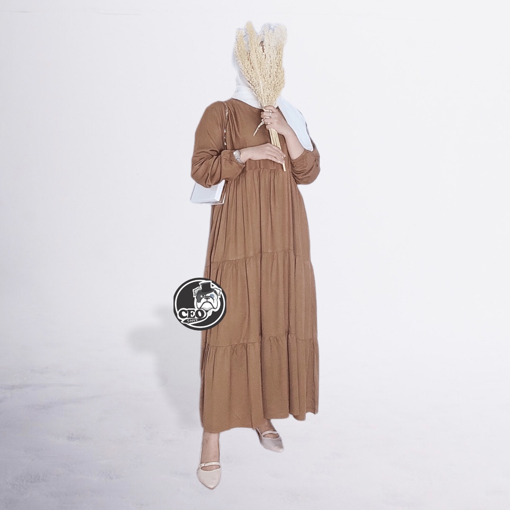 AUFA MIDI DRESS // GAMIS SUSUN BUSUI FRIENDLY / MIDI DRESS RAYON / GAMIS BUSUI / GAMIS SUSUN PREMIUM / DRESS WANITA MUSLIM / GAMIS