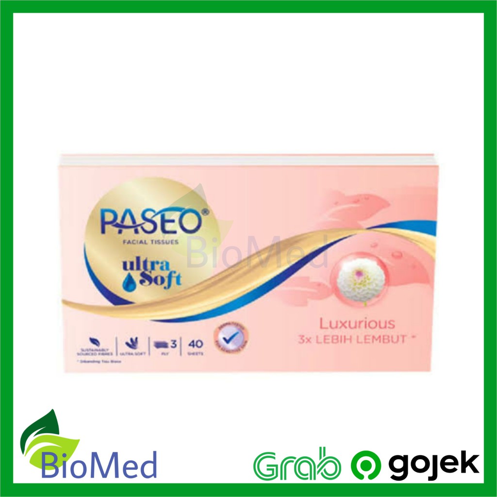 PASEO Ultra Soft Facial Tissue 40 lembar x 3 ply - Tisu Wajah Tisue