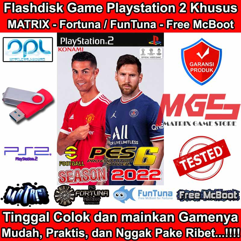 Flashdisk Game PS2 PS 2 eFootball PES 6 Update 2022