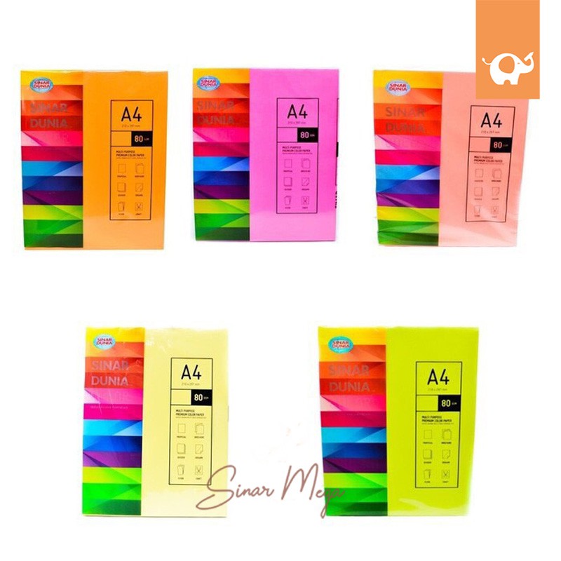 Jual Sidu Sinar Dunia Kertas Warna A Rim Colors Paper Murah Shopee Indonesia