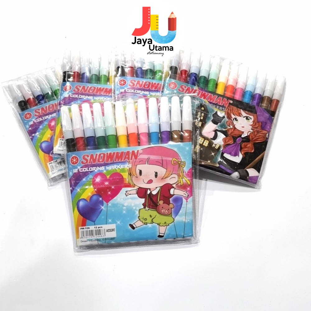 

Snowman Spidol 12 Warna Marker PW-12