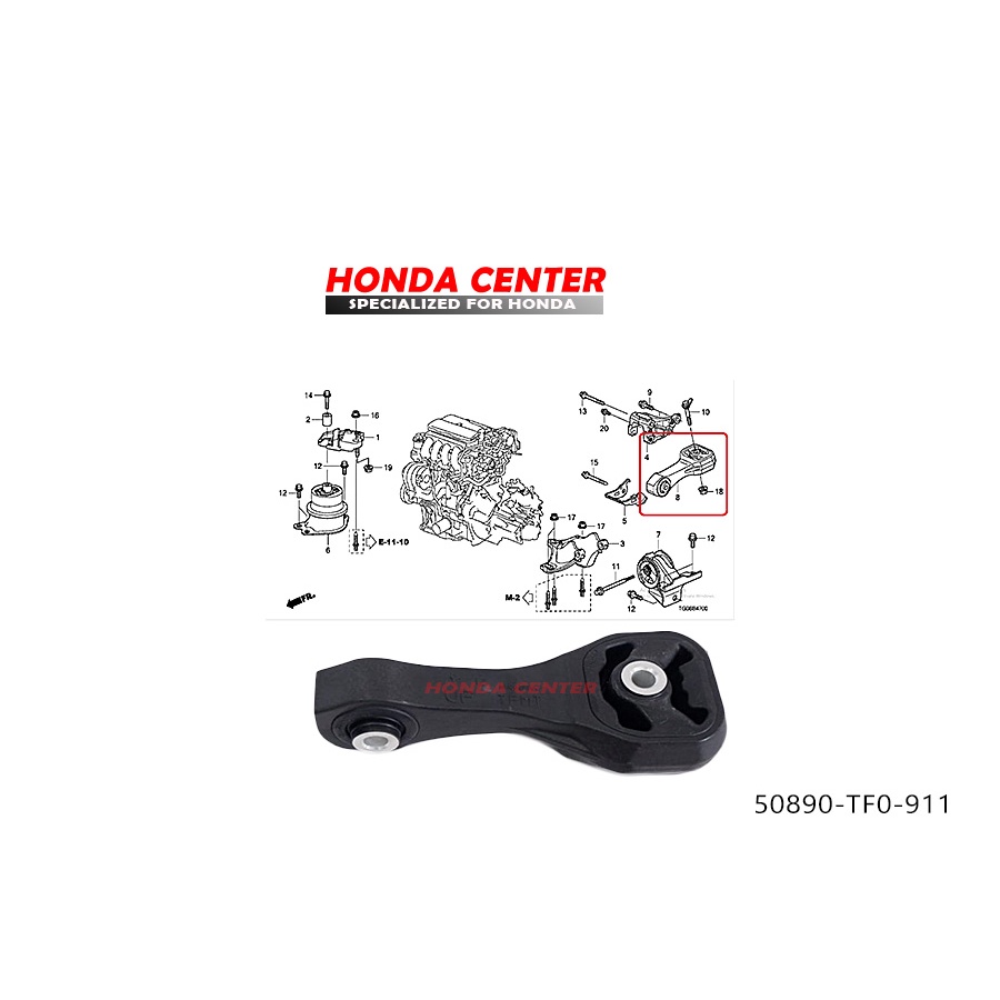 engine mounting gantungan mesin belakang matik jazz s rs ge8 2008 2009 2010 2011 2012 2013 2014 city gm2  2009 2010 2011 2012 2013 brio 2013 2014 1300cc freed 50890-tf0-981 50890-TF0-911