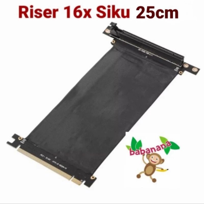 Riser pcie 16x siku 25cm mining gaming vga gpu elbow pci express