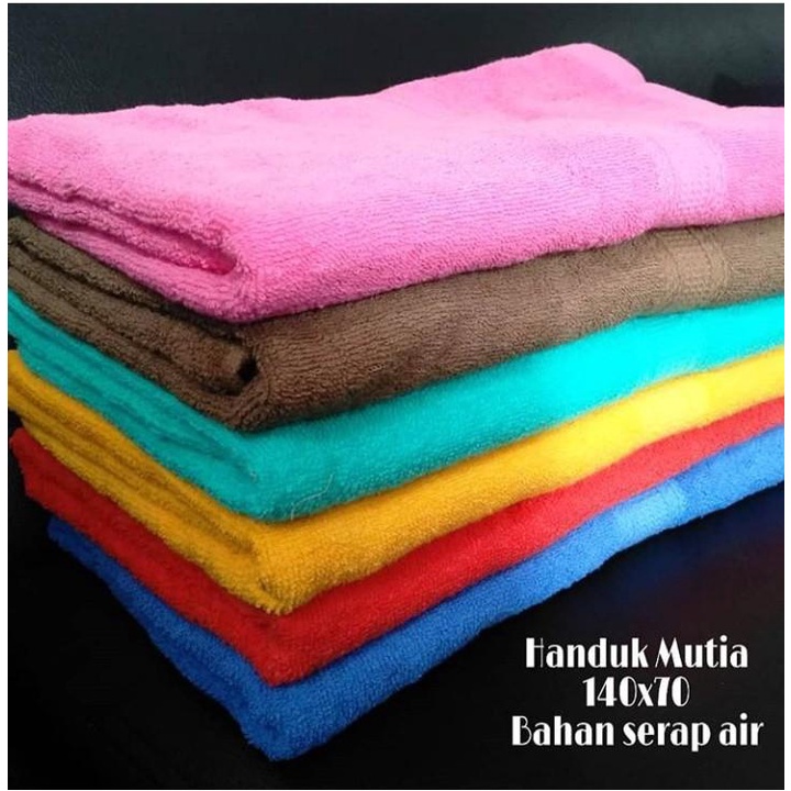 GROSIR LUSINAN Handuk Mutia Jumbo Katun Ukuran 70x140 Termurah