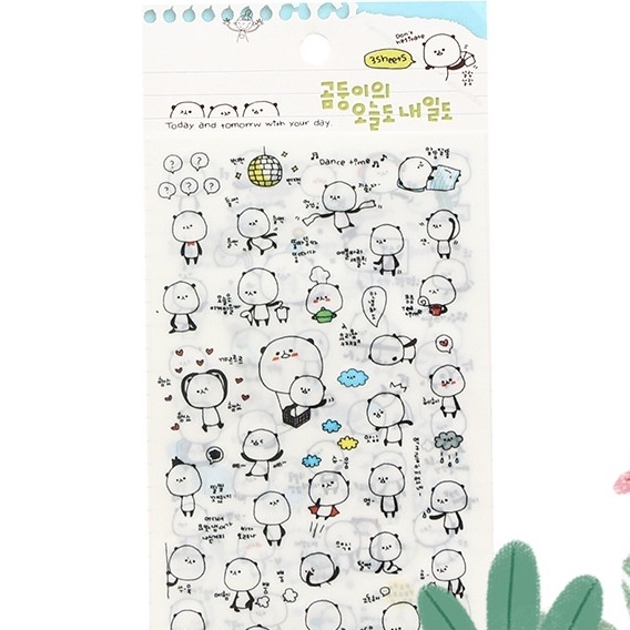 [3Lembar] Cute Unique Korean Deco Stickers / Stiker Tempel Korea