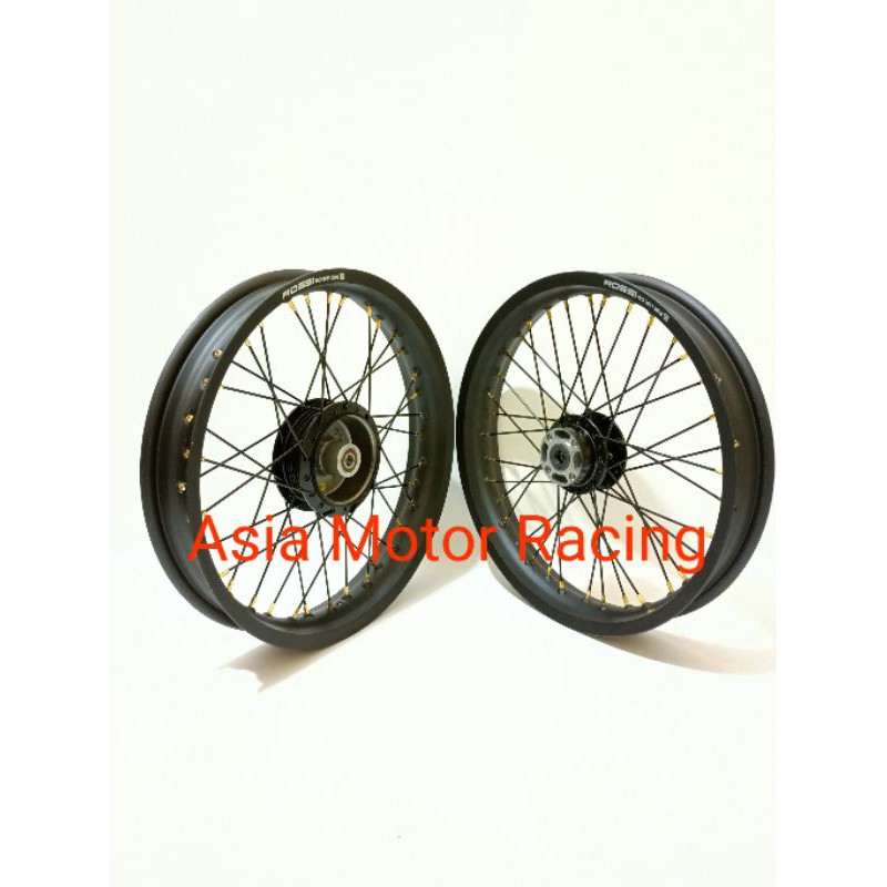 Paketan Velg W175- Paketan Velg W175 Kawasaki Tromol ORI w17 Ring 17 160 185 215 250 Jari Jari Set