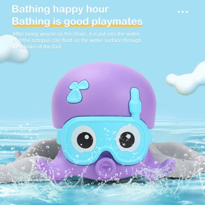 Mainan Bath Toy Move Sprayed Crawling Octopus Squid bisa jalan