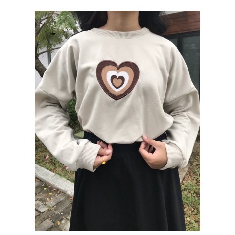 BANDUNGJKT LOVE SIGN CREWNECK BAHAN FLEECE