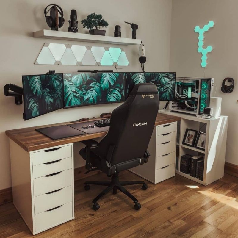 MEJA KOMPUTER KAYU JATI SOLID | MEJA KOMPUTER SIMPEL MINIMALIS | MEJA KERJA KAYU