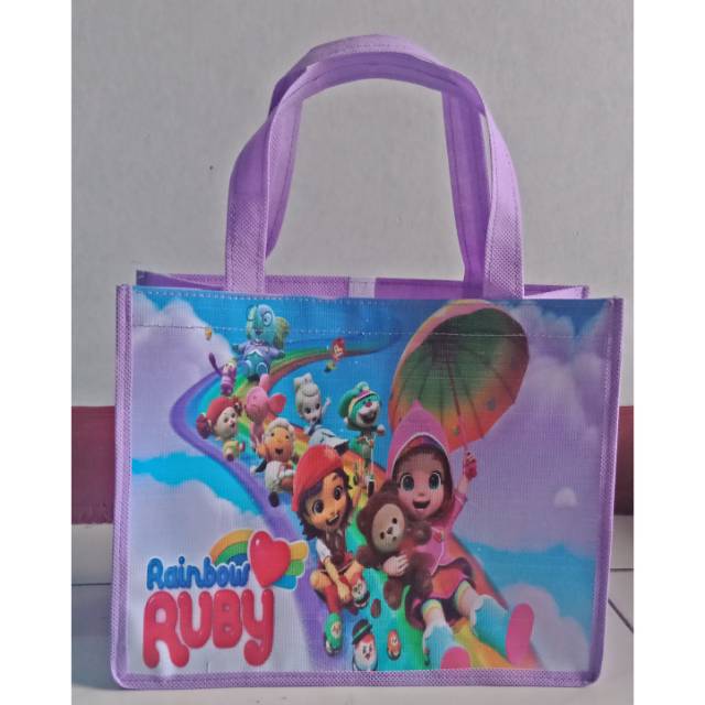 

tas souvenir ulang tahun goodie bag rainbow ruby