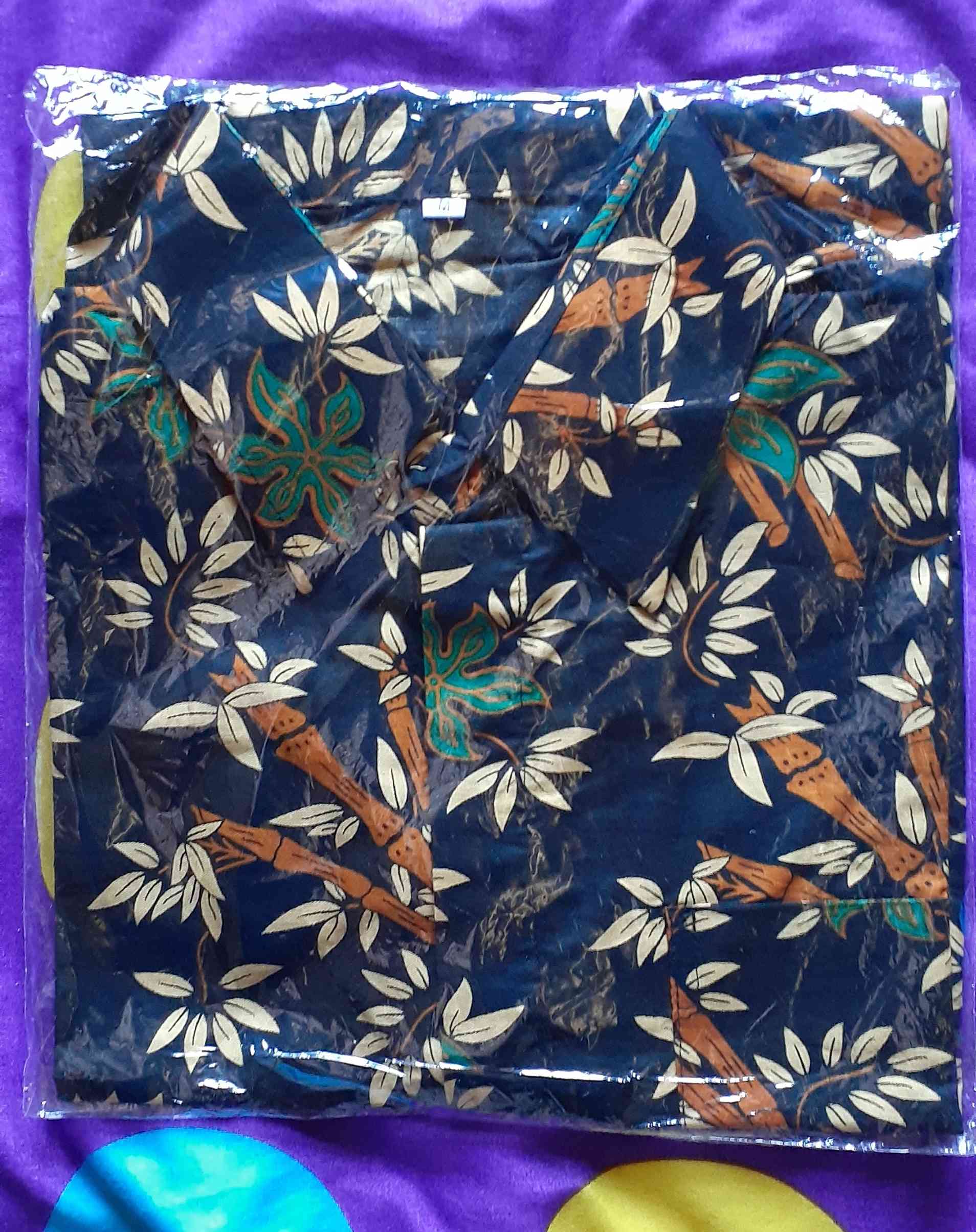 Couple Kemeja Batik Anak Bambu Tosca