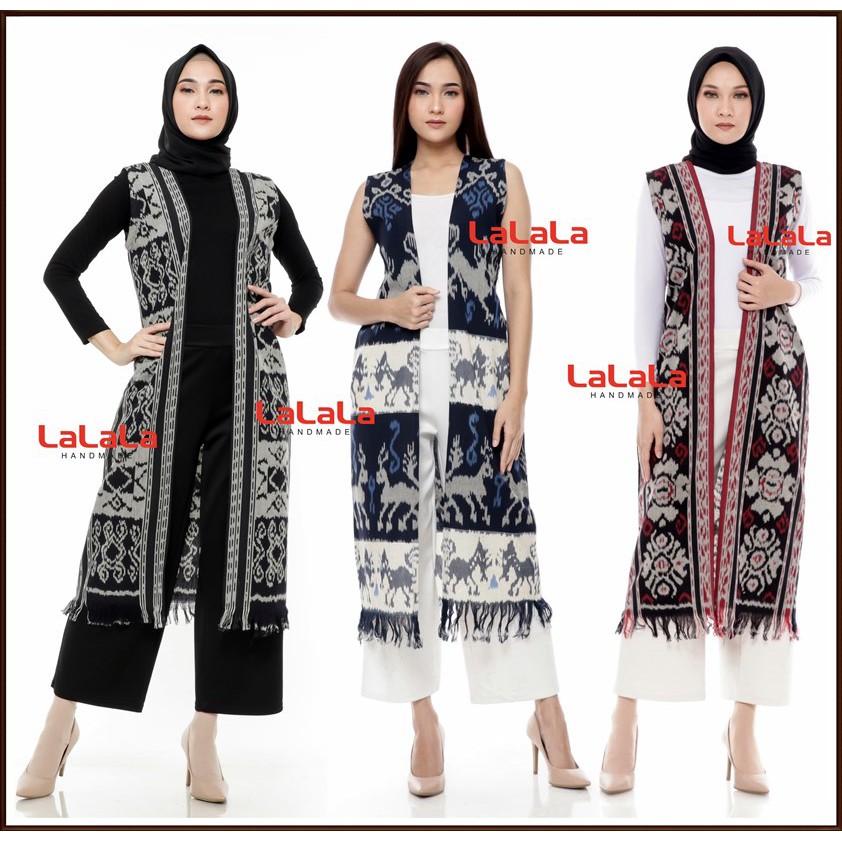 Baju Atasan Outer Cardigan Tenun Etnik Motif Toraja Papua Kalimantan Sumba Lombok Bali Best Quality