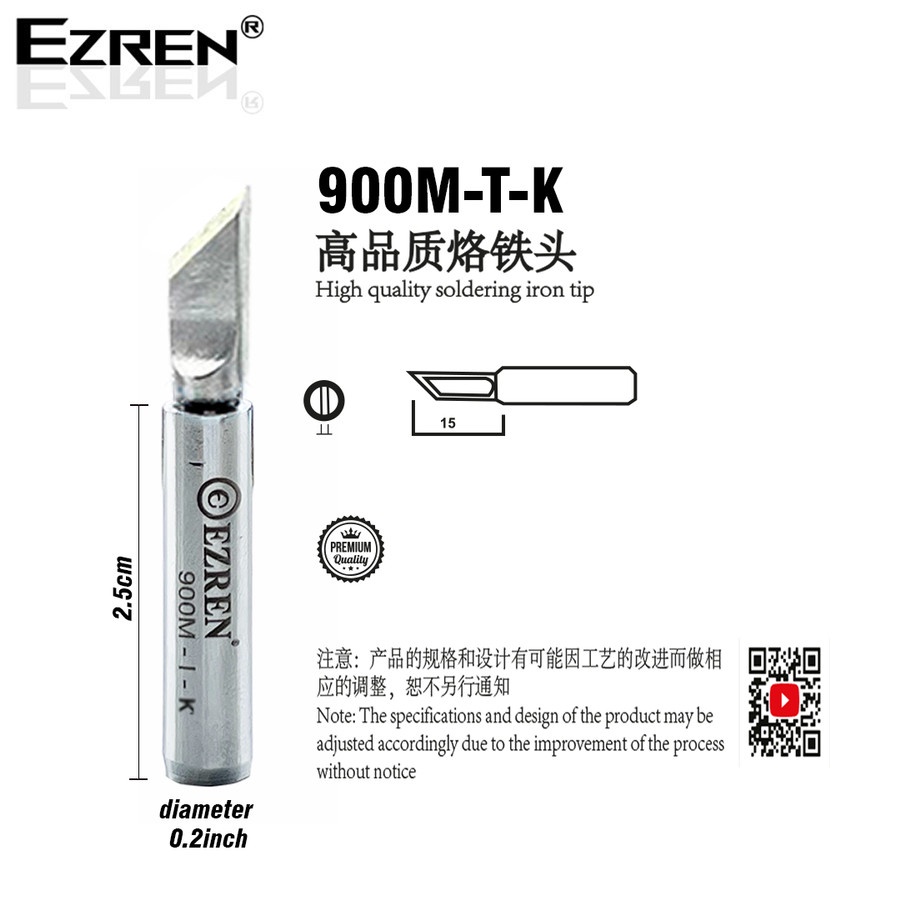 Ezren EZ-1024 Mata Solder Station 936 900M-T-K Leadfree Pisau
