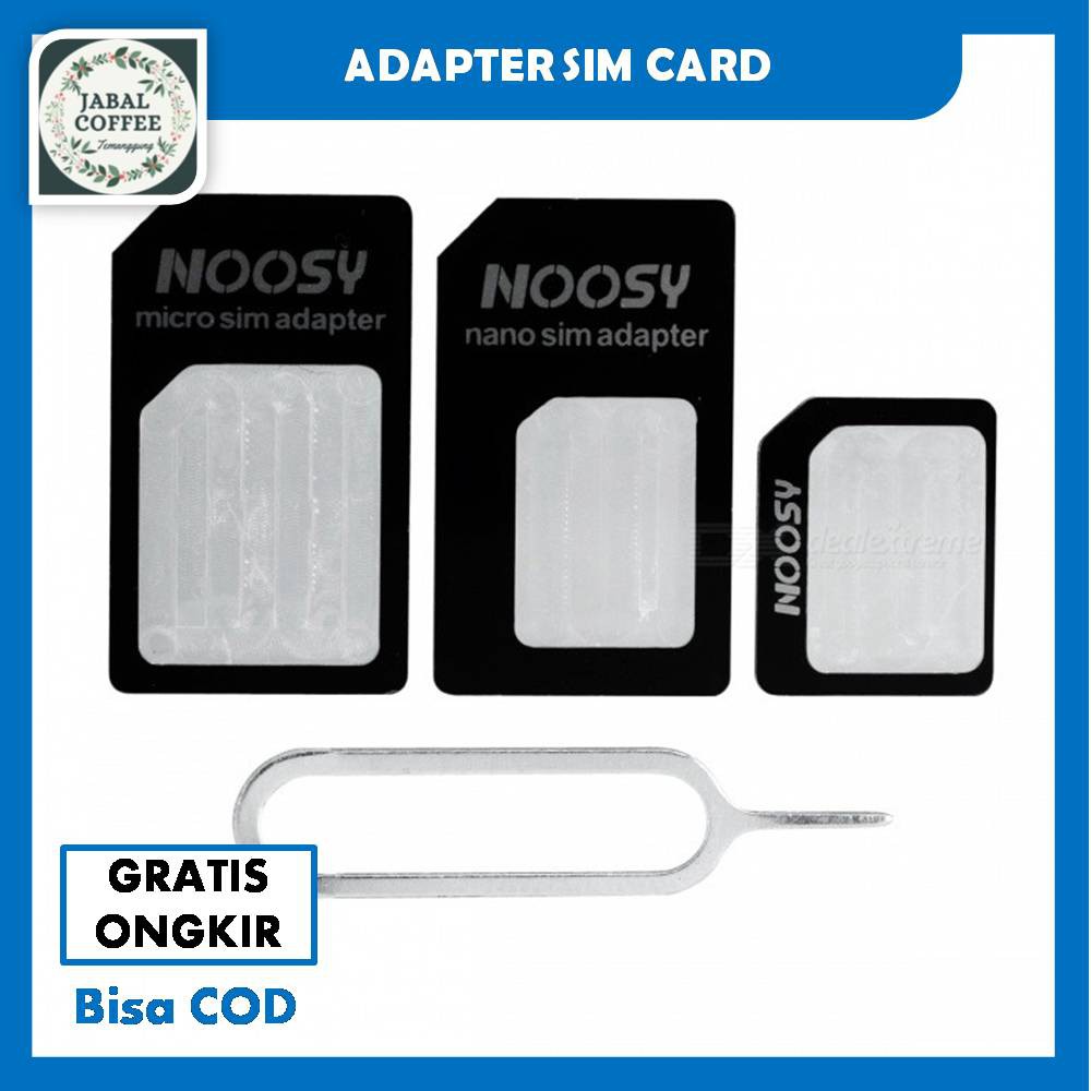 Adapter Sim Card Noosy / Adapter Sim Card Noosy 4in1 Nano Micro / Sim Card Adapter Nano Micro J109