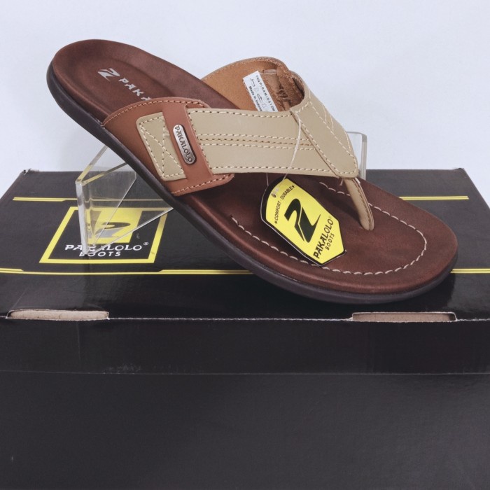 Sendal Jepit Pria kulit Pakalolo Piramid 01 Original Pakalolo Realpict
