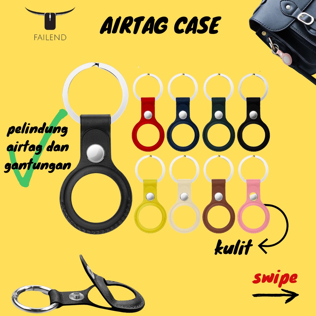 AirTag Case Casing Pelindung Bahan Kulit Gantungan Softcase Apple Anti Hilang