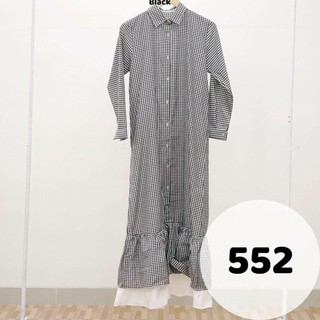 GADIS Long Dress - Motif Square Pakaian Wanita Terbaru Super Trendy