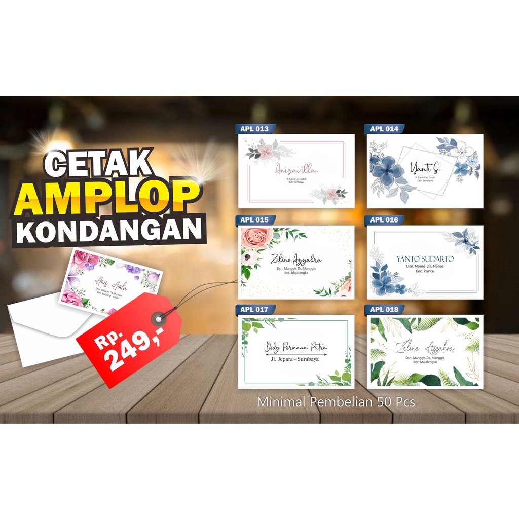 

Amplop Kondangan / Amplop Hajatan / Amplop custom nama dan alamat / amplop kondangan custom nama