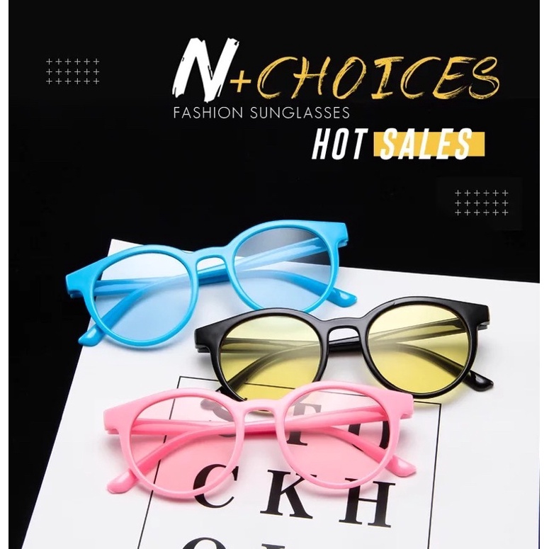 Kacamata KOREA Fashion CEWE COWO Unisex 7823 Kacamata Korea Kaca Mata Matahari Kacamata Bulat Mata Kucing KACAMATA MURAH-1