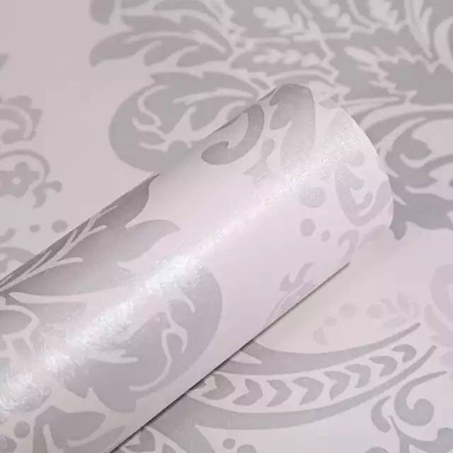 WALLPAPER DINDING MOTIF BATIK SILVER 10m x 45cm