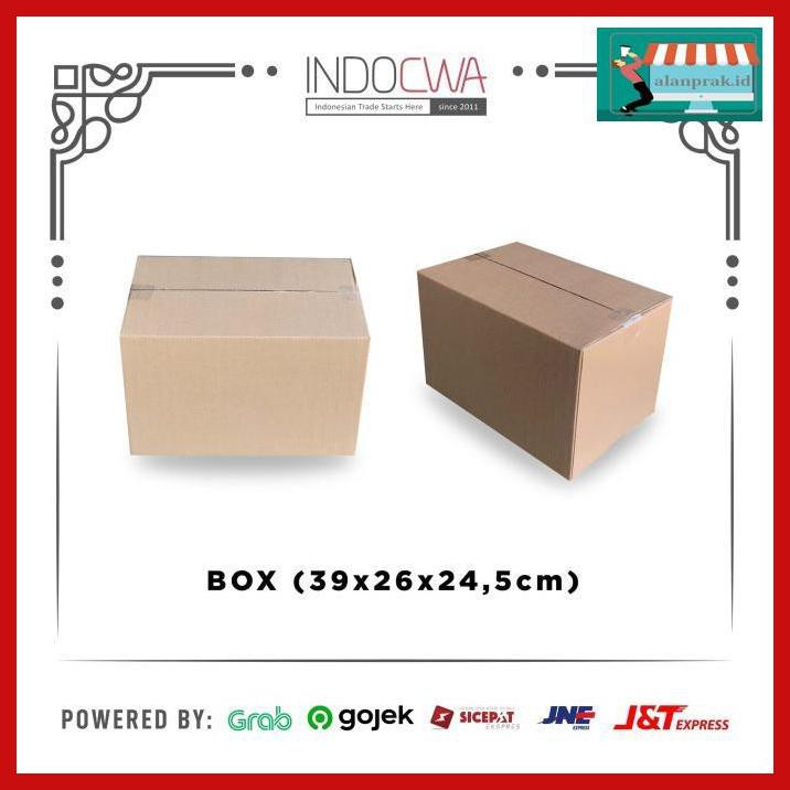 

4Rsd65E- Kardus Polos Box Karton Murah 39 X 26 X 24.5 Ty6Rt65-