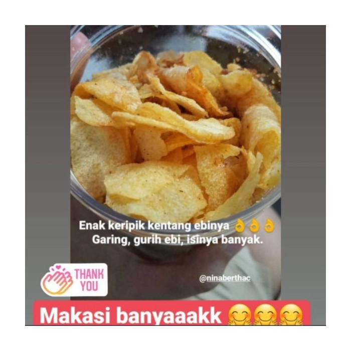 

Keripik Kentang Spesial Ebi NyonyahRenyah77 Garing Renyah Fresh - Original