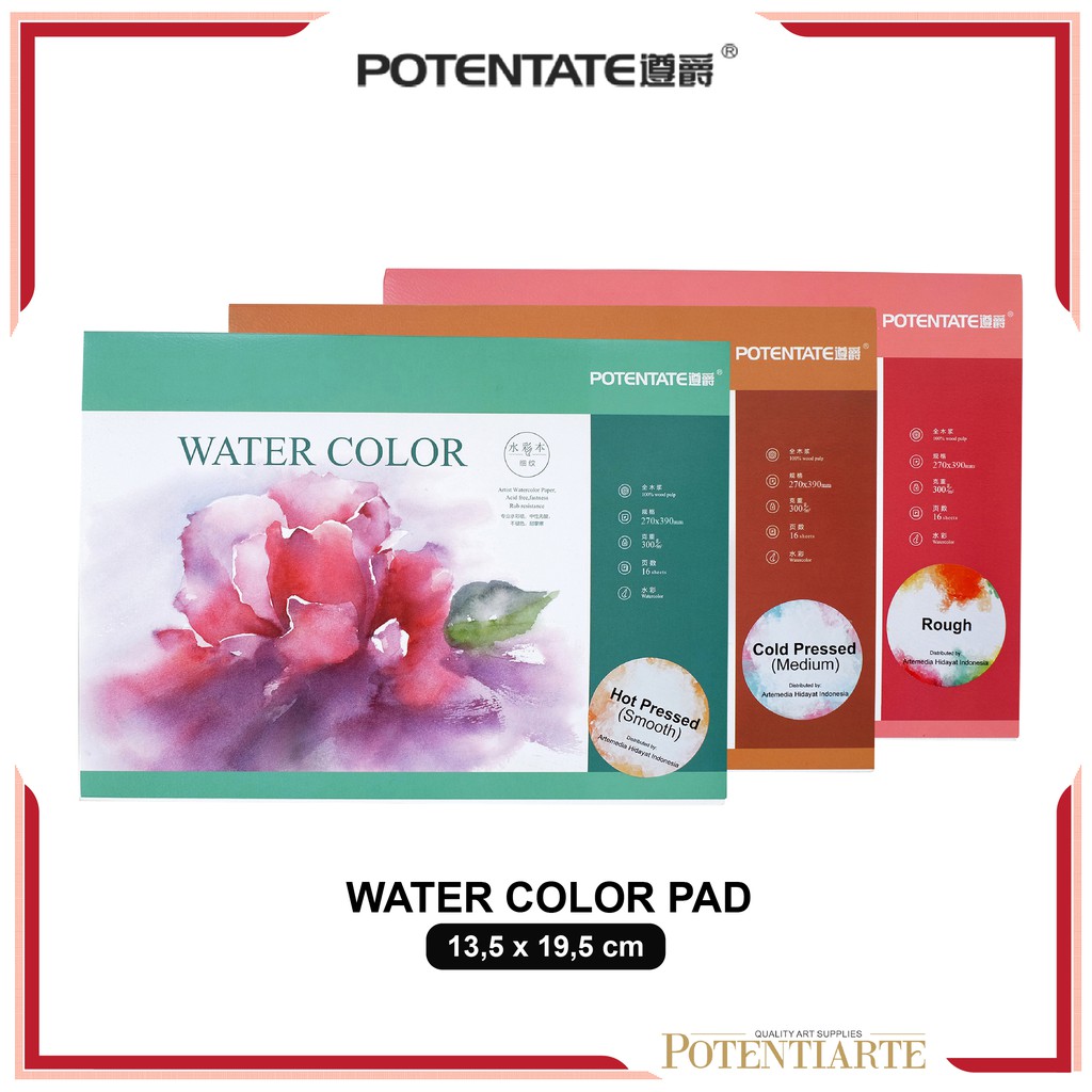 

Kertas Cat Air Potentate 13,5x19,5cm Watercolor Paper Pad