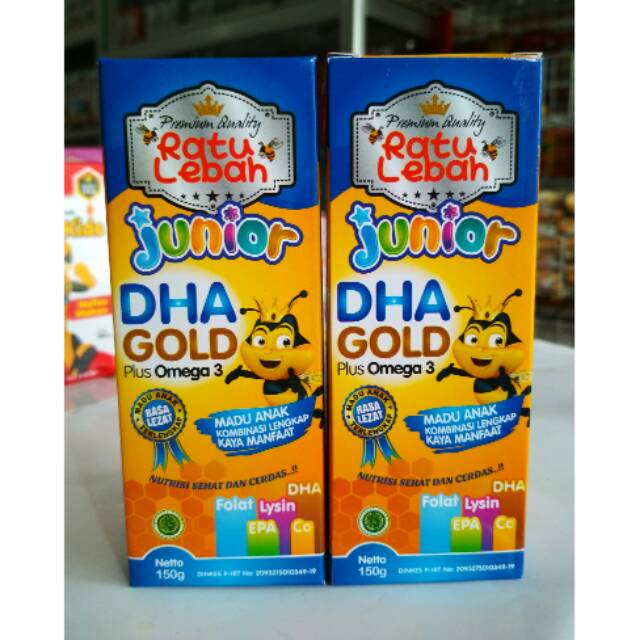 MADU ANAK DHA PLUS OMEGA 3 - MADU ANAK RATU LEBAH JUNIOR DHA GOLD PLUS OMEGA 3