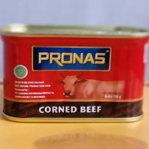 Kornet Pronas Sapi 198 Gram / Pronas Corned Beef Kornet Daging Sapi 198gr