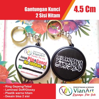 Image of Cetak Gantungan Kunci Custom 2 sisi 45 mm / Ganci Bolak-Balik 45 mm