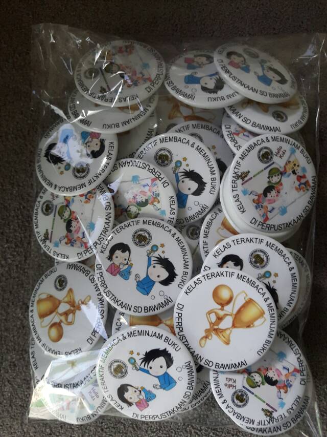 Pin / bross kaleng press custom ukuran 58mm gambar sendiri